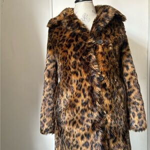 J. Crew Brown Leopard Print Teddy Jacket